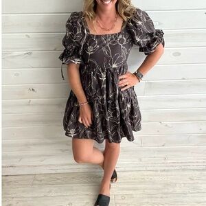 Entro Black and White Floral Dress